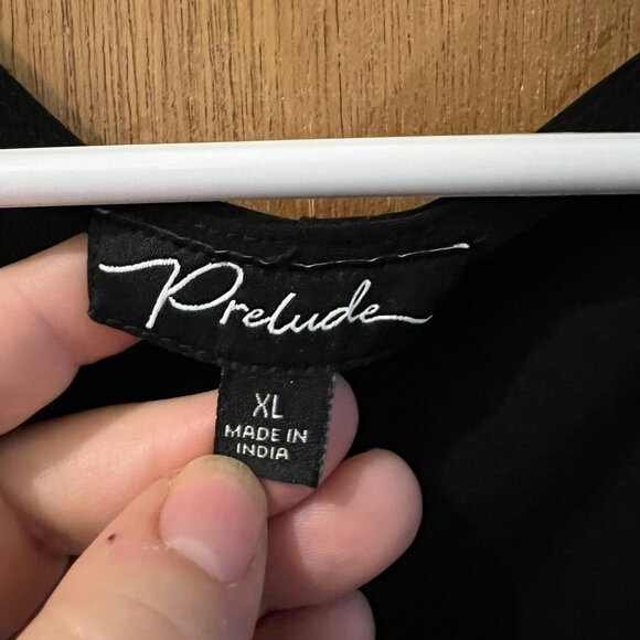 Size XL - Prelude - Black Cold-Shoulder Midi Dress - Picture 3 of 6